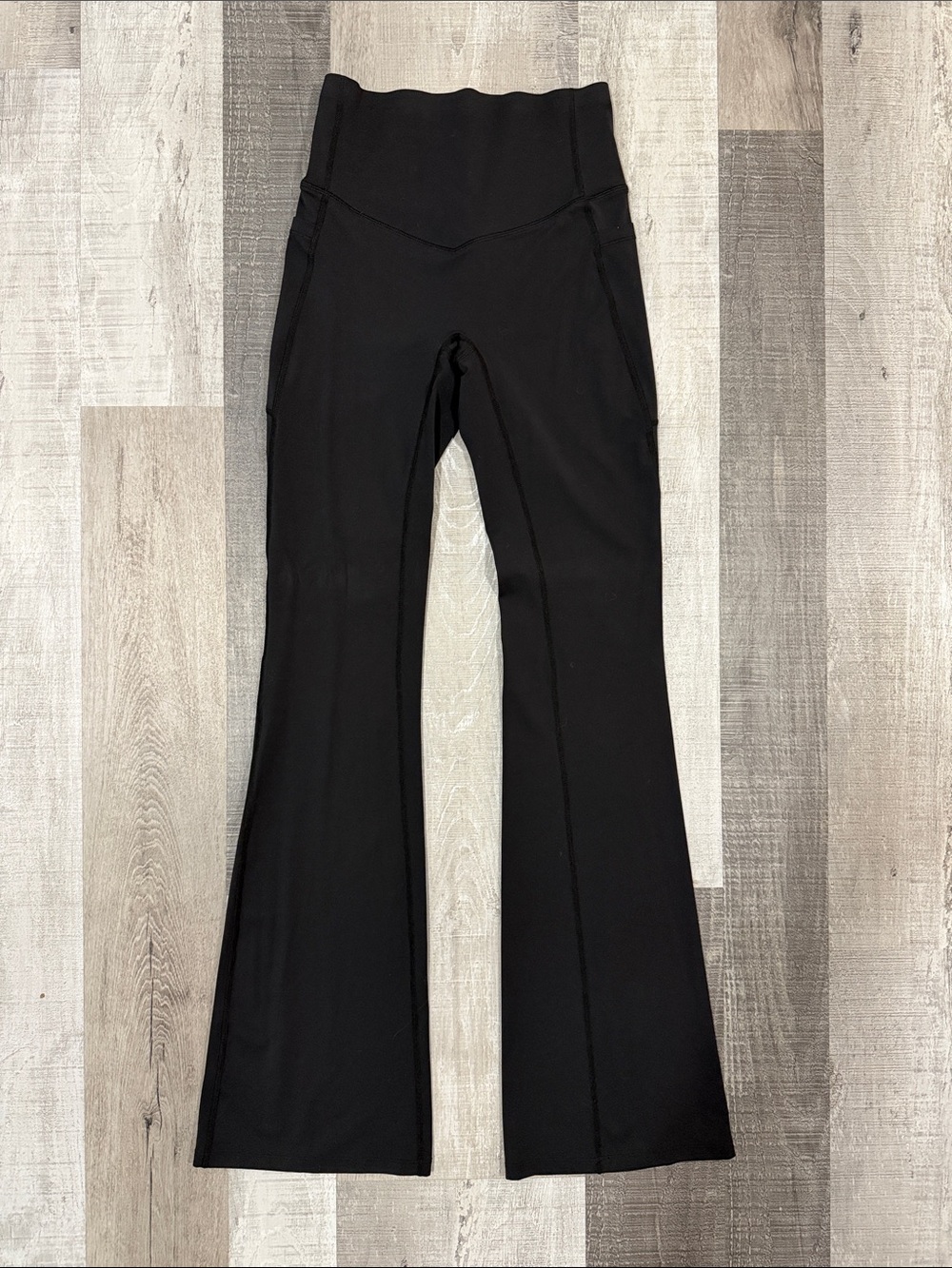 HALARA Black High-Rise Flare Stretch Pants